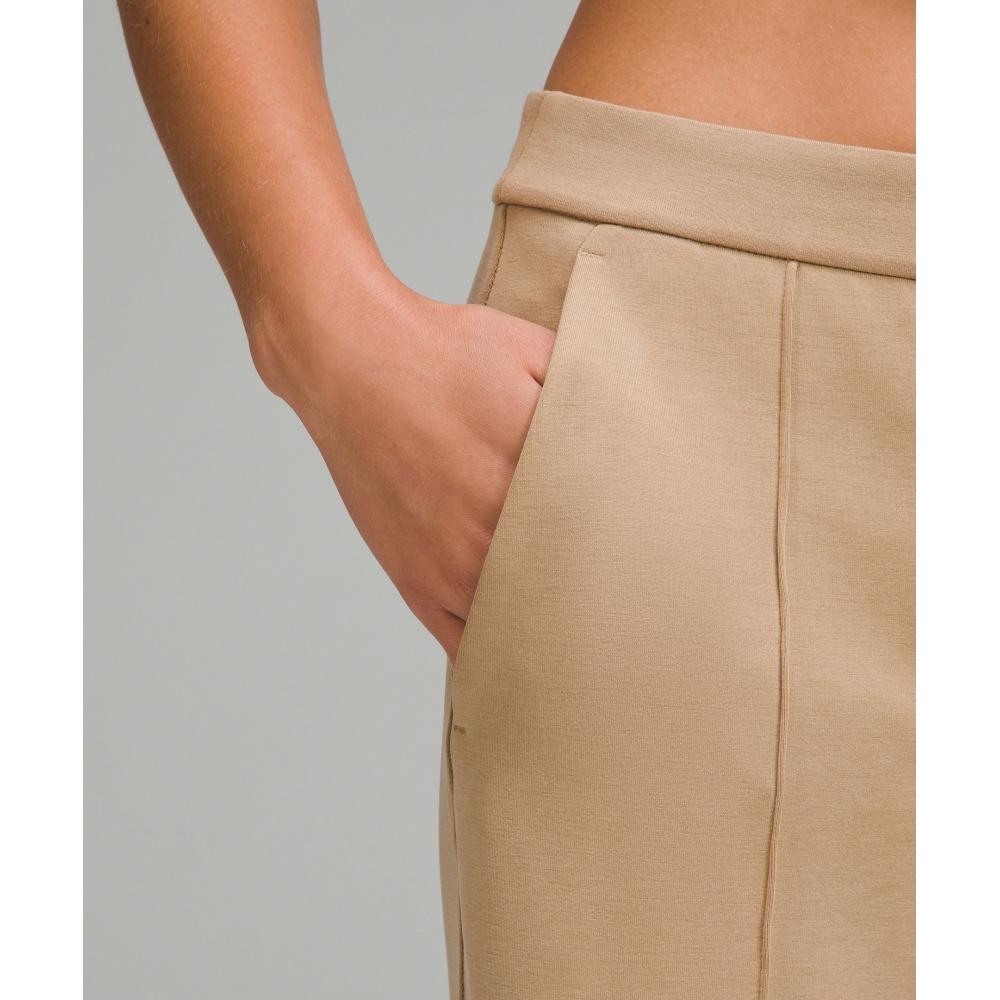 Lululemon Softstreme Pintuck Mid Rise Pant  Regular Filbert Tan