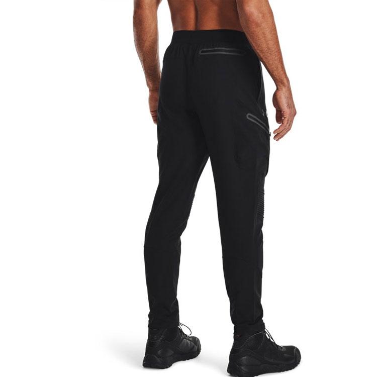 Under Armour Zip Mid Waist Pocket Outdoor Sports Pants Men Pants Black 1357941-001