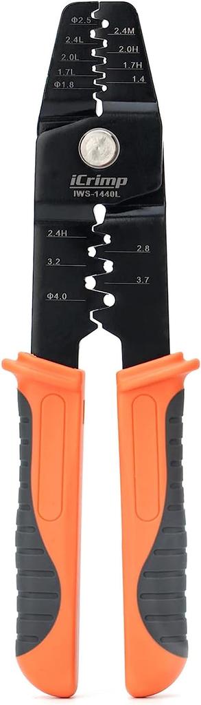 IWISS Crimping Pliers for Open Barrel Contacts with Stepped Dies for a Thin Finish IWS-1440L General-Purpose