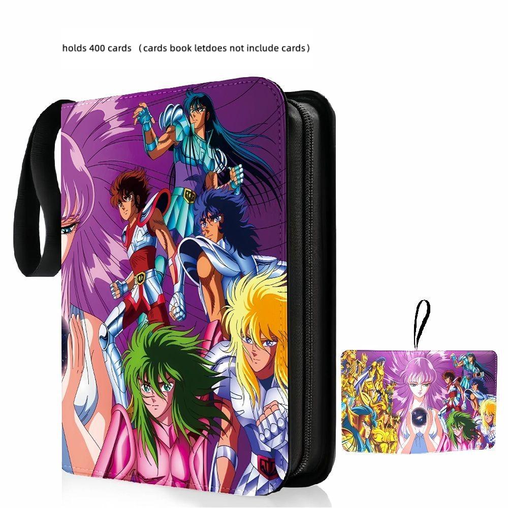 400pcs/900pcs Saint Seiya Card Album Book Folder 4/9 Card Slots Collections Zipper Double Pocket Zipper Card Binder Holder