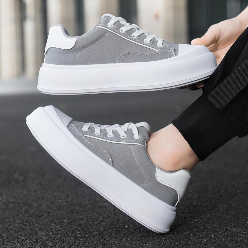 Koreanische Herrenschuhe Frühjahr 2026 Neue atmungsaktive Canvas-Schuhe Trend Vielseitig Hässlich Lustig Niedlich Dicker Sohle Lässige Board-Schuhe