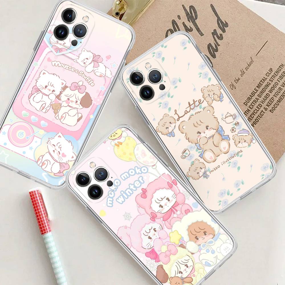 Famous Cute M-Mikko C-Characters For IPhone 17 Air 16 Pro Max 15 14 13 12 11 Plus Phone Case