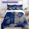 Set Lenzuola Stampate Calcio Italia 3 Pezzi Copriletto Traspirante Accogliente come Regalo per Inaugurazione Casa o Vacanze