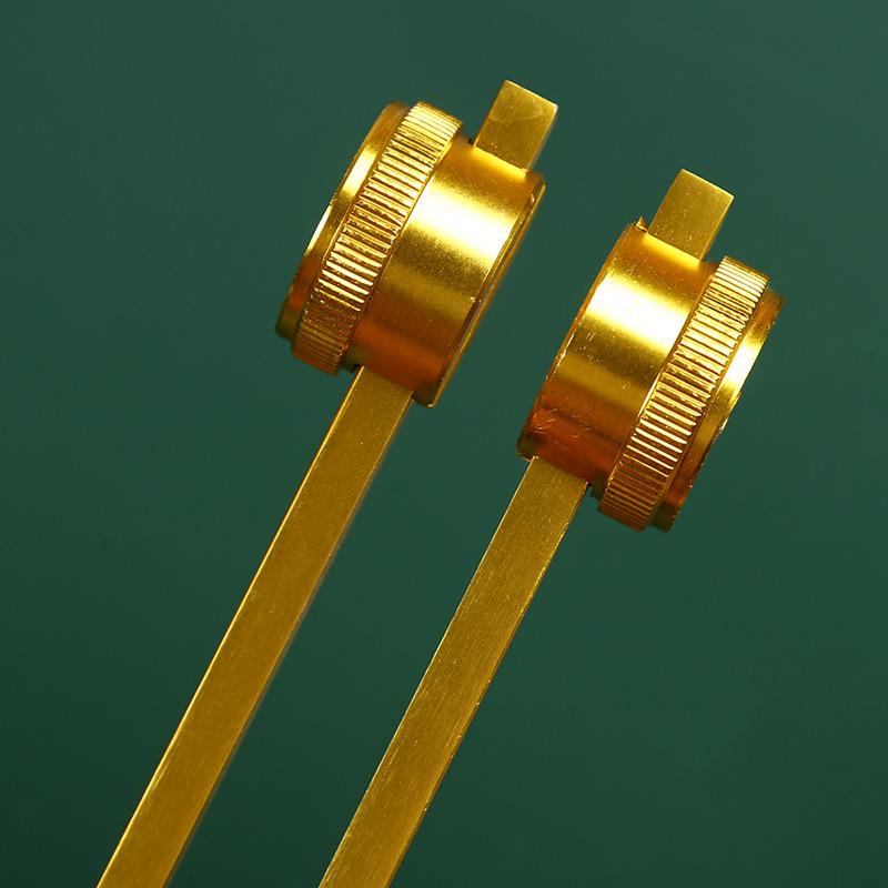 25cm Gold Tuning Fork & Ear Cleaning Tool with 128Hz Sound Hammer