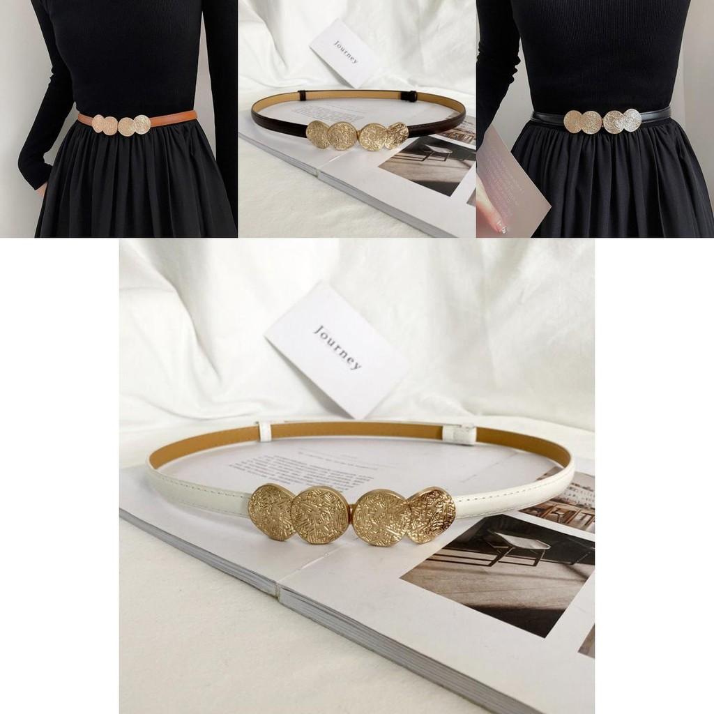 Elegant Womens Pu Waist Belt With Unique Double Circle Buckle For Dresses And Suits