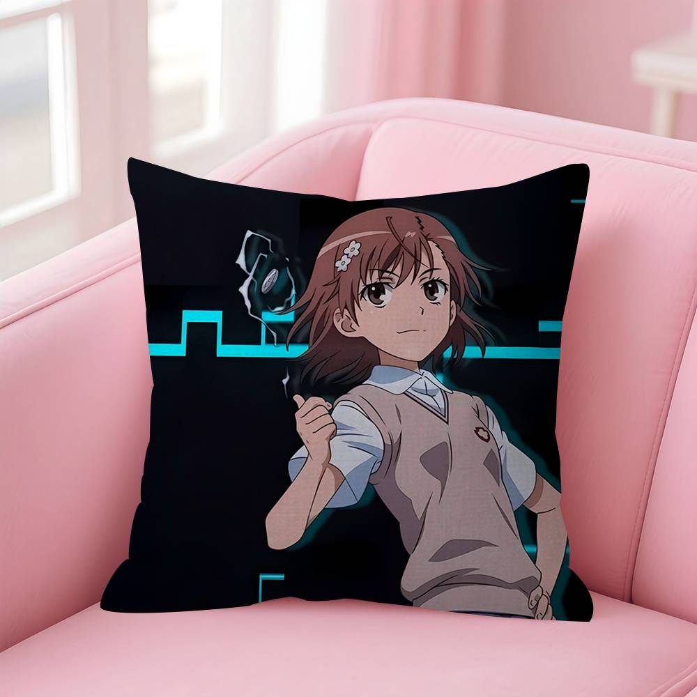 A Certain Scientific Railgun Cushion Cover Car Throw Pillow Case For Sofa Car Christmas Gift