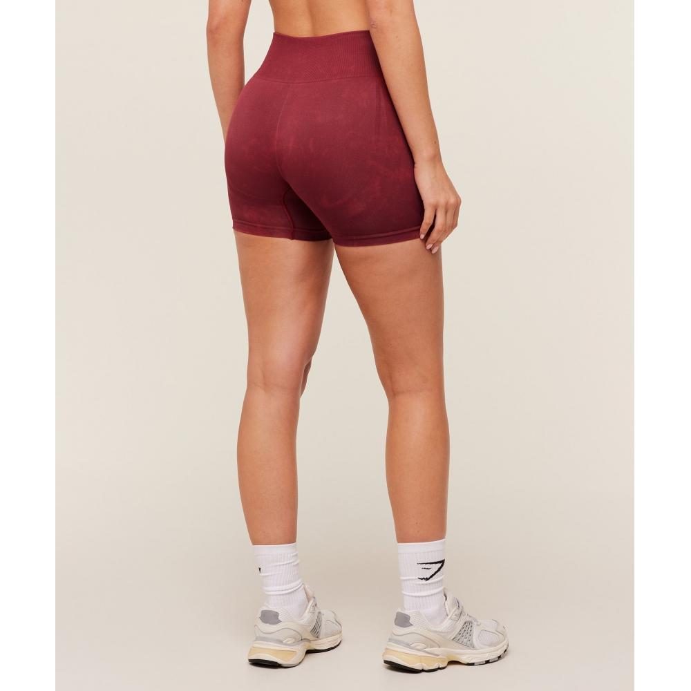 Gymshark Everyday Seamless Washed Shorts 2.0 Red Wash B6b8w Rccj