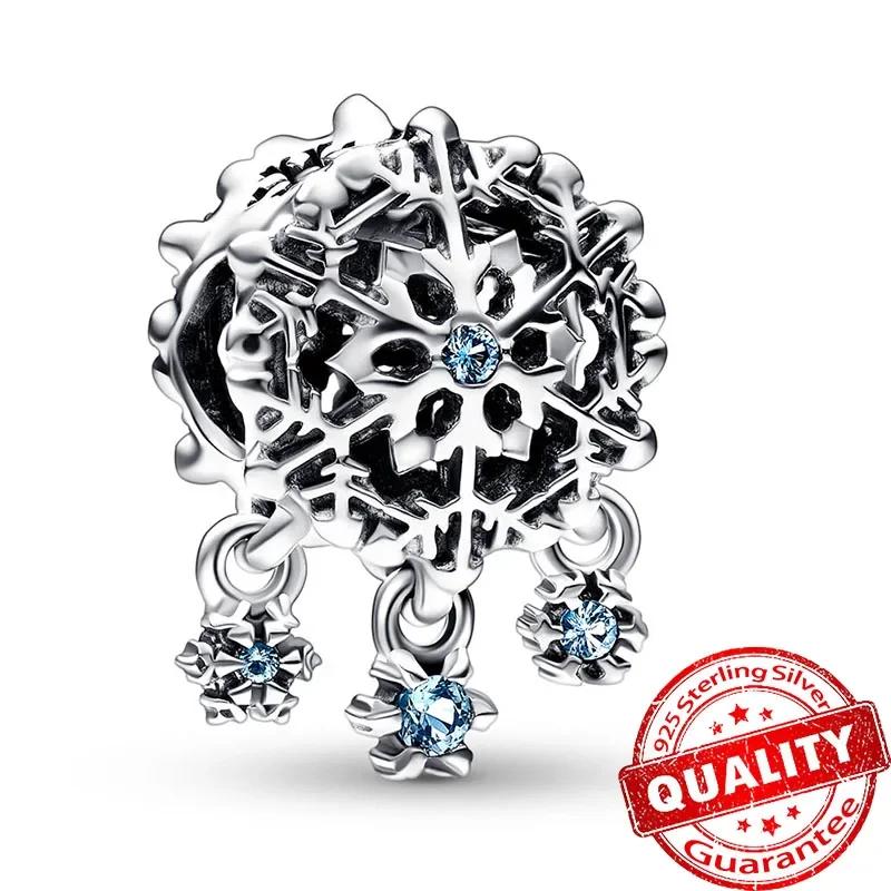 Original Copper Christmas Snowman Snowflakes Air Balloons Beads Charms For Diy Bracelet Necklace Women Gift