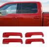 Red Exterior Door Handle Panel Bezel Cover Trim For FORD F150 2015 2016 to