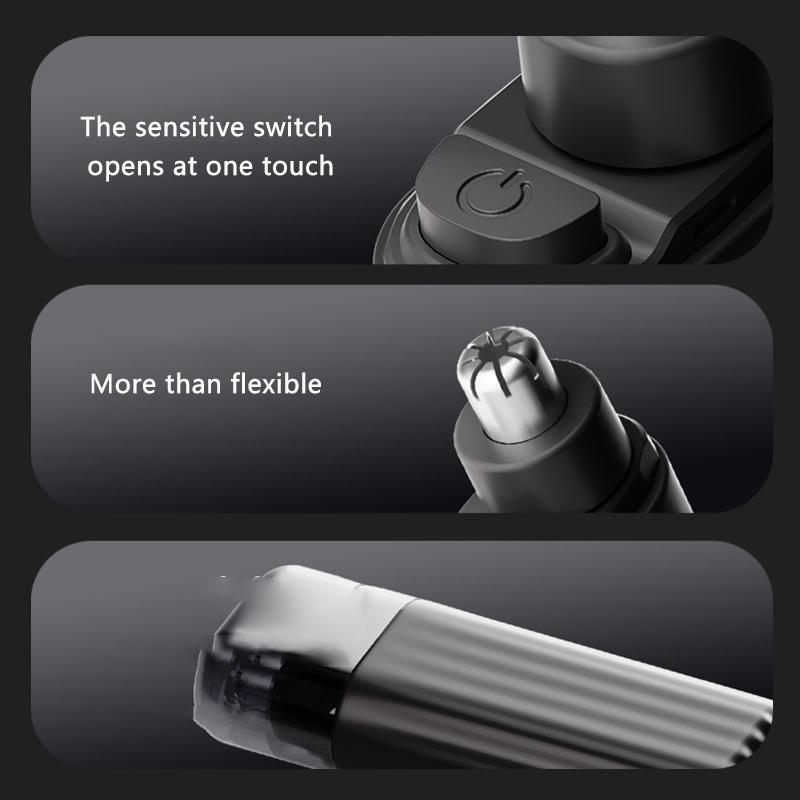 2 In 1 Electric Portable Ear And Nose Hair Trimmer Clipper Professional Painless Portable Eyebrow For Men Nose Hair