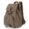 Vintage Damenrucksäcke Kordelzug Weiblich Schule Reise Retro Wasserdicht Einfarbig Schultertasche