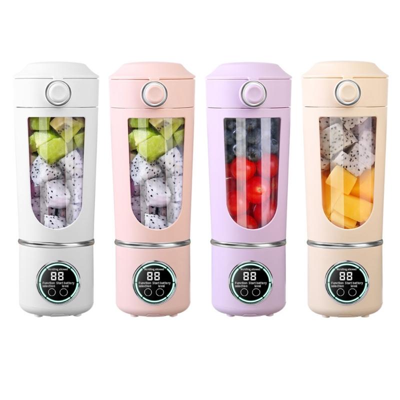 700ml Smoothie Blender Portable USB Rechargeable Juicer with High Speed Motor Mixing Cup for Protein Shakes and Juices
