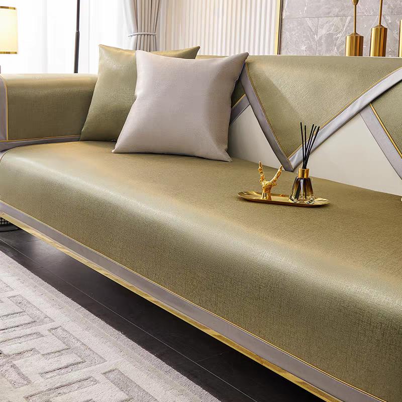 

Летняя подушка для дивана Универсальный нескользящий чехол для дивана на четыре сезона Скандинавский стиль Однотонная простая подушка для сиденья 90*160cm