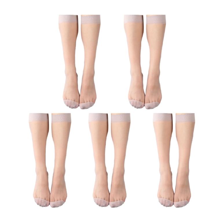 Sophisticated 1/5/10 Pairs Women's Casual Over the Calf Long Socks Silky Nylon Ultra Thin Sheer Knee Length Stockings