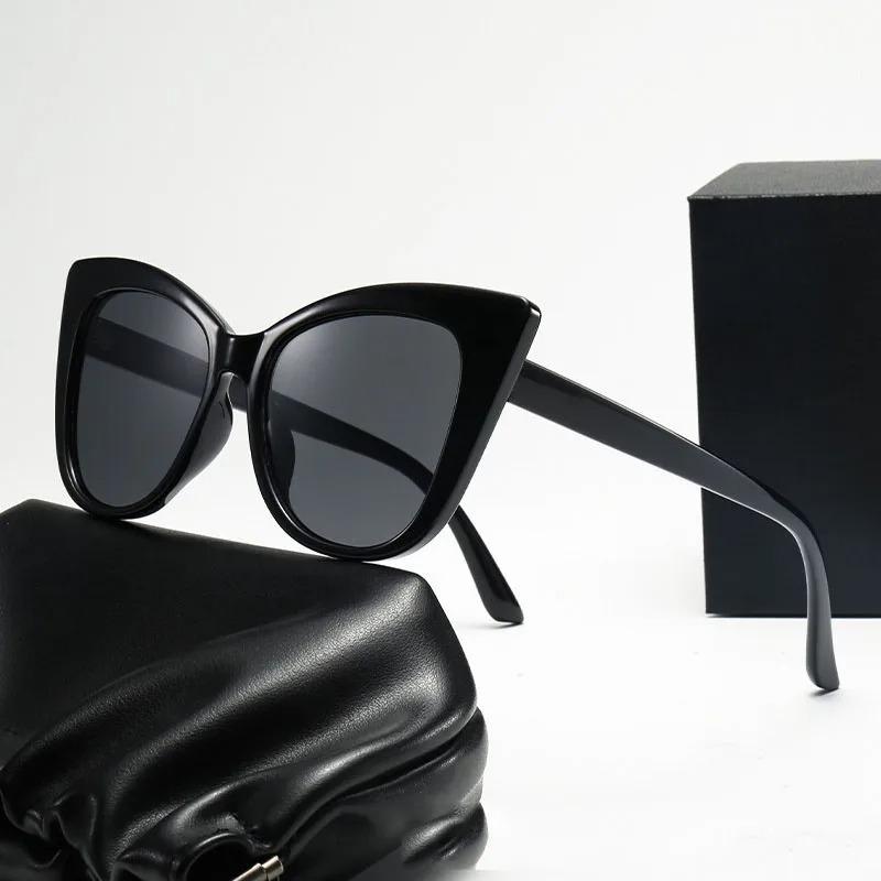 Fashion Street Shooting Cat Eye Sunglasses Po Props Oval Frame Gradient Lens Sun Glasses UV400 Protection Eyewear for Women