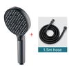 Adjustable Shower Head 6 Mode Rainfall Shower Large Flow Showerhead High Pressure Water Saving Shower Mixer Bathroom Accessories