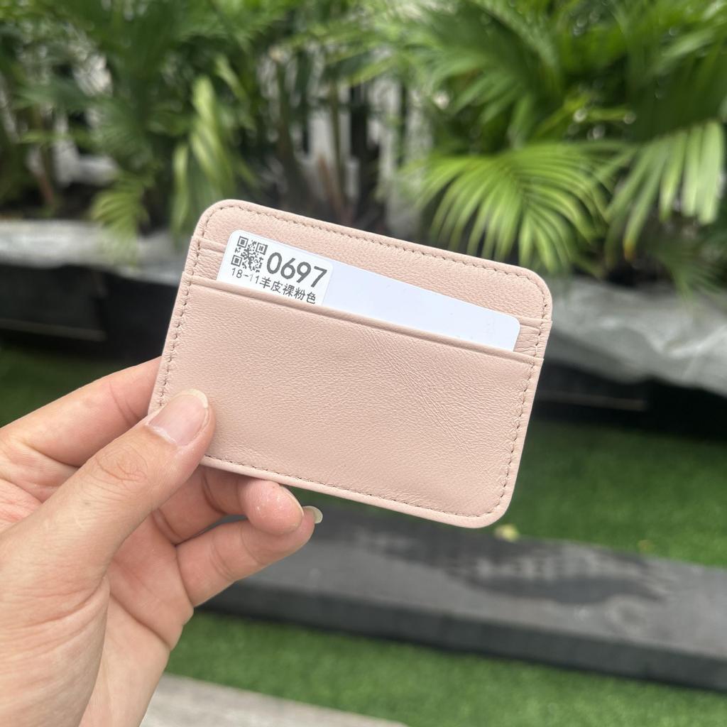 Mini Sheepskin Card Holder: Lightweight Genuine Leather Coin Purse, Soft & Stylish with Wet Oil Wax Finish