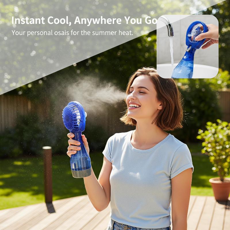 Ventilatore Portatile a Nebulizzazione con Spray Rinfrescante a Batteria Umidificatore Portatile Ideale per l'Estate Escursioni all'Aperto Spiaggia