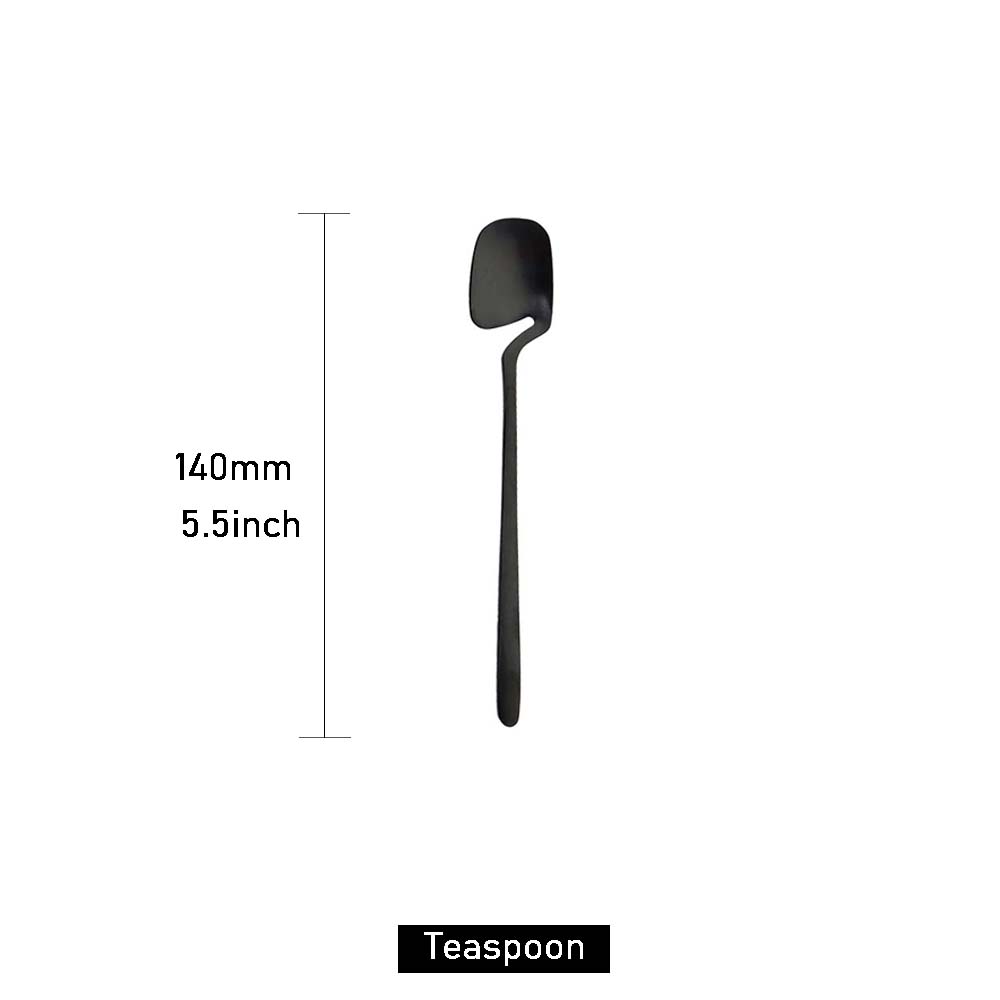 

Набор столовых приборов 1/4 шт. Ложка Вилка Нож Наборы столовых приборов кухонный инструмент Мороженое Десерты Чай Кофе Использование Кухонная посуда Черный