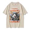 I Eat CeUnisext Cursed Cat Funny Meme Tee Shirt Unisex Women Vintage Gothic Oversized Tshirts Casual Cotton Short Sleeve T Shirt Tops