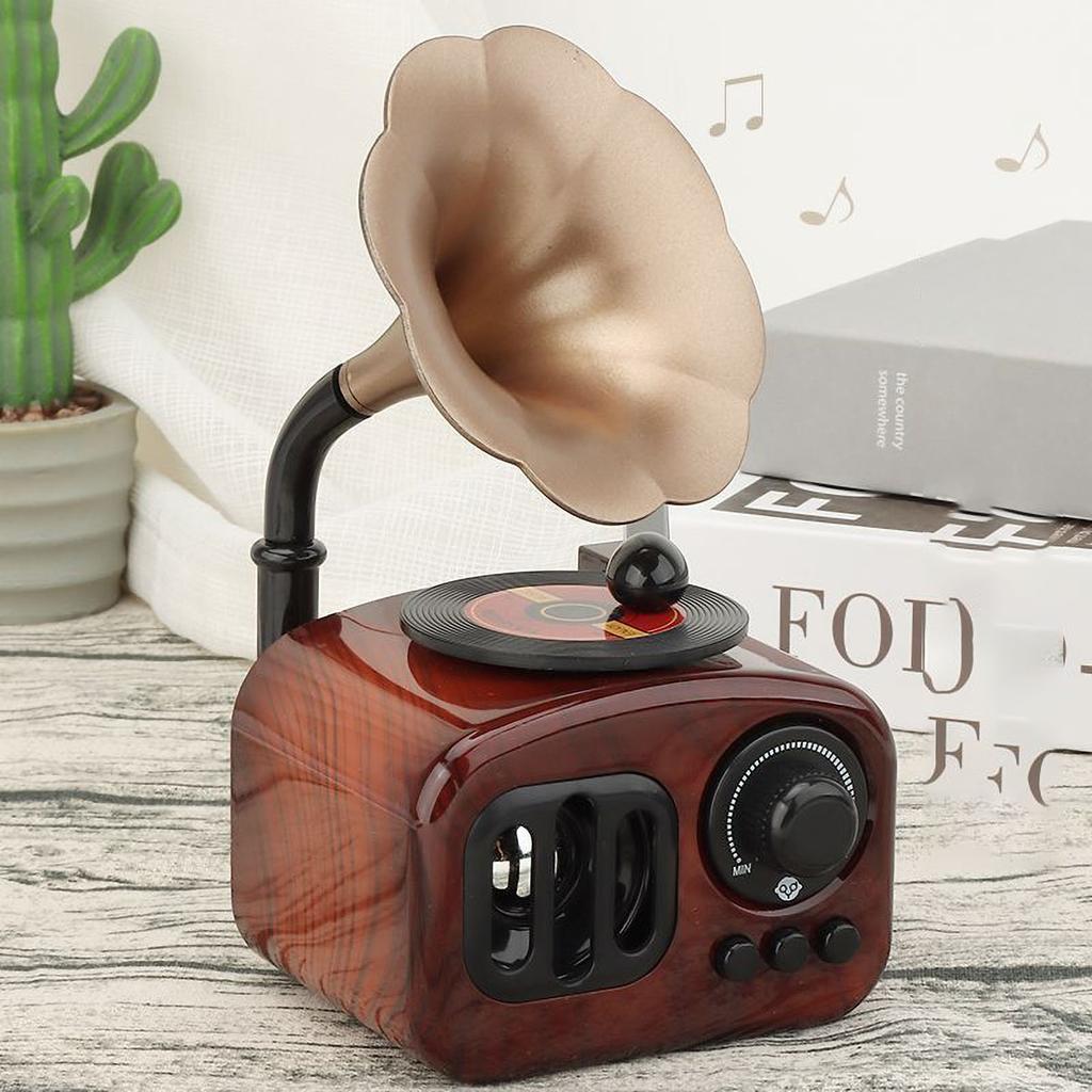Retro Gramophone Classic Turntable Stereo Sound Vinyl Record Player for Children Holiday Living