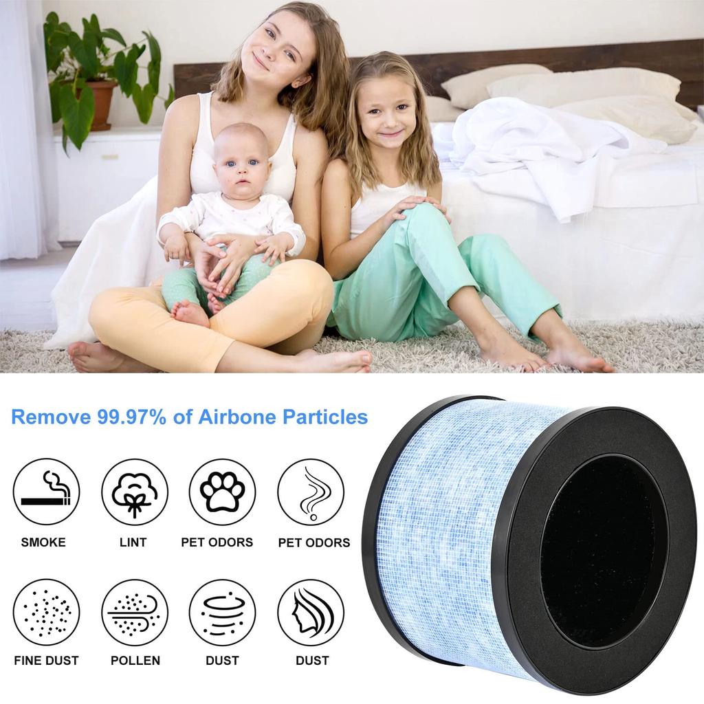 Replacement Filter Compatible with AROEVE MK01 MK06 MG01JH,ToLife TZ-K1,FreAire KN6391 and Kloudi DH-JH01 Air Cleaner Purifier