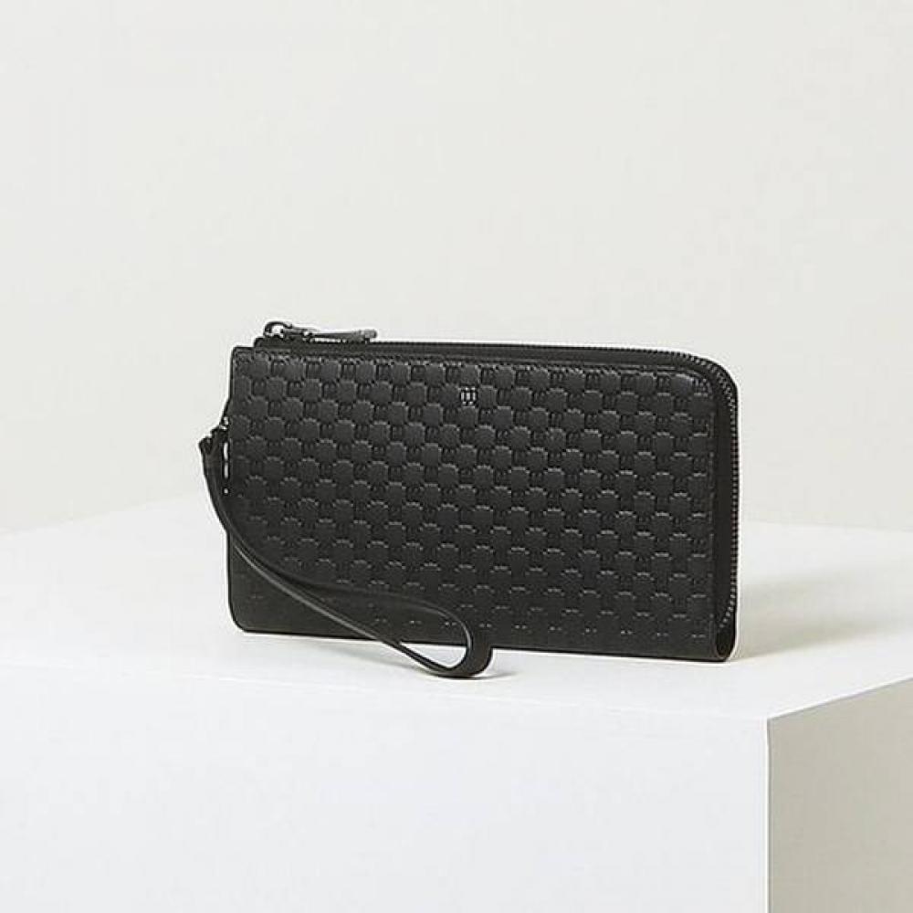 

Daks Black Imported Leather Dd Embossed Zip Wallet Phone Storage Dbwa5e360bk Single option