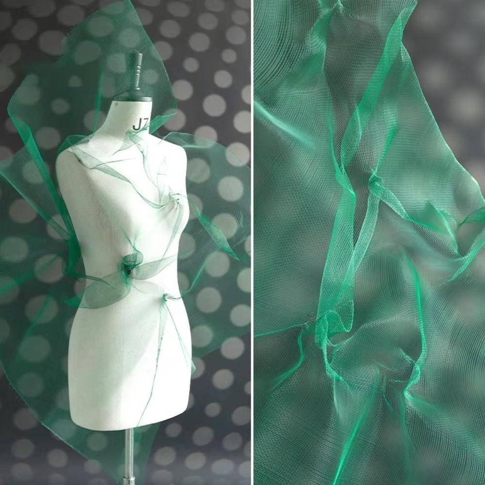 Cloud Fog Mesh Bright Organza Fabric Pleated Shape Ruffle Sewing Fabric New Hard Mesh Cloth