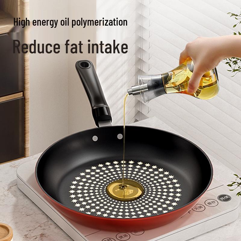 Crystal Diamond Non-stick Universal Flat-bottom Wok for Induction & Gas Stoves, Stir-fry & Frying Pan