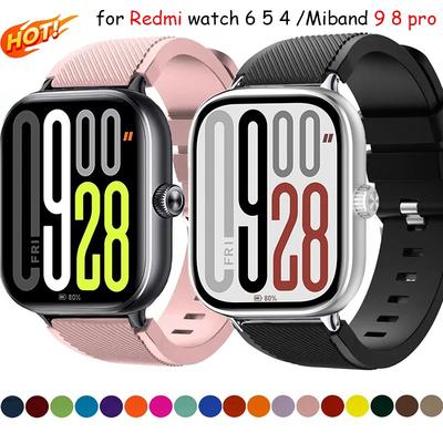 Silikonband für Xiaomi Redmi Watch 4/5/6 Armbandzubehör Sport Ersatz-Armband für Xiaomi Band 8 pro/9 pro Bänder