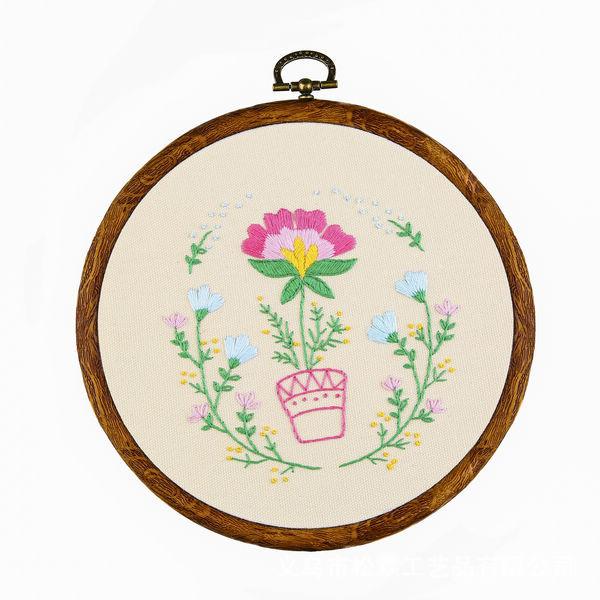 Blooming Garden, Handmade Diy Fabric Novice European Embroidery Flower Material Kit Kit Needle And Thread Set material pack