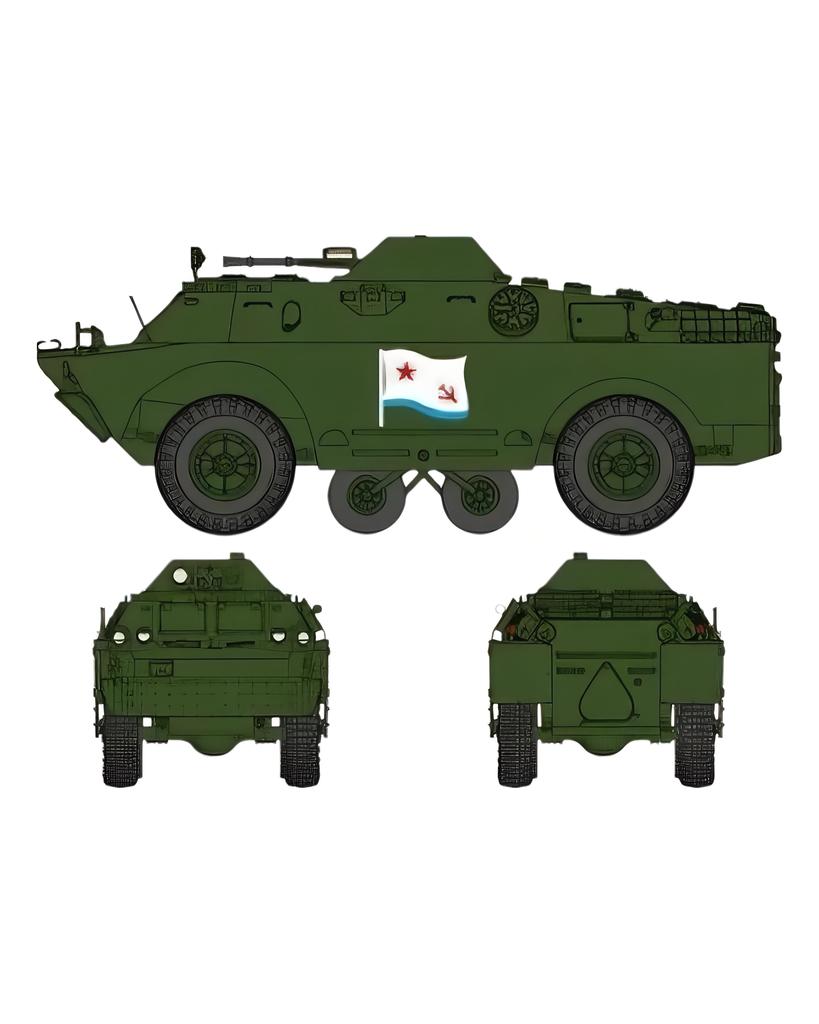 S-Model PS720023 1/72 BRDM-2 Obrněné průzkumné vozidlo Pozdní produkce 1+1 Plastový model