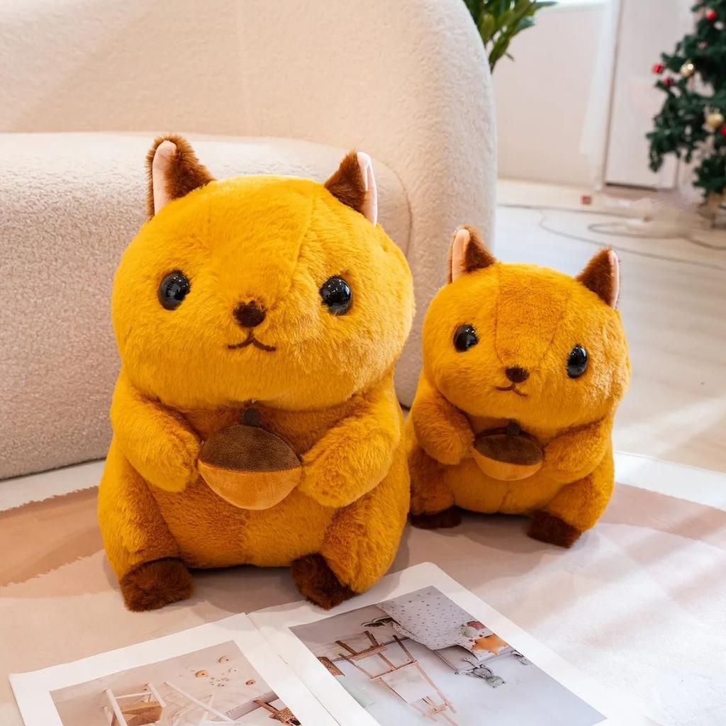 30CM Squirrel Nut Filled Plush Animal Toy Cute Squirrel Soothing Doll Children's Holiday Gift Squirrel Pillow