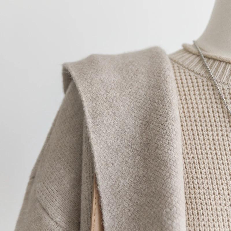 Cardigan Mantel für Damen Winter Oversize Verdickt Einfarbig Locker Langarm Mit Kapuze Cardigan Mantel Oberteil