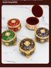 European Retro Enamel Jewelry Box: Exquisite Metal Storage for Necklaces and Princess Jewelry