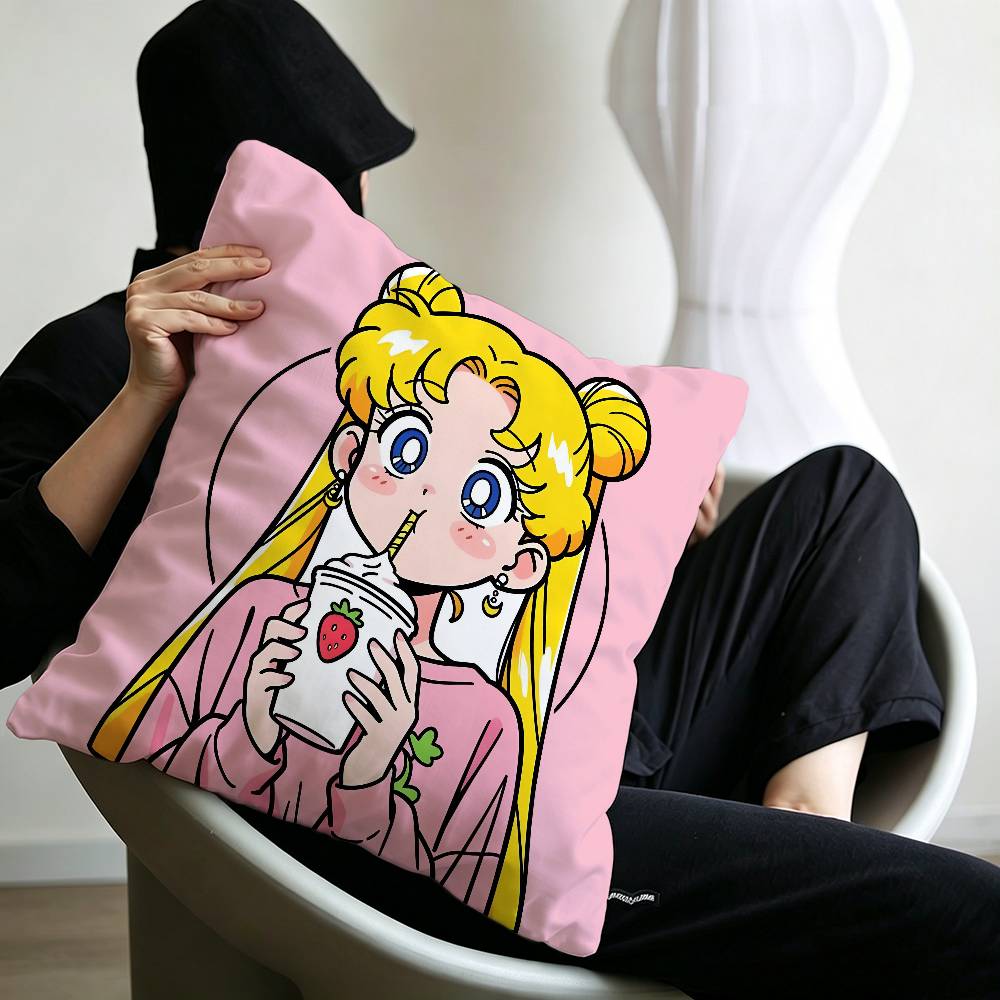 S-SAILOR Anime M-MOON Cushion Cover Decorative Pillow Sofa Home Decor case pillow cases