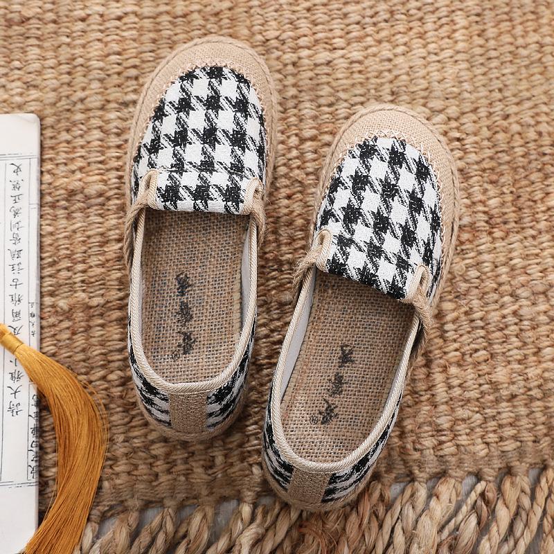 Spring New Cloth Shoes Women's Single Shoes Canvas Shoes Non-slip Soft Sole Comfortable One-pedal Fisherman Shoes