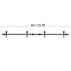 4m Double Door Arrow Type Barn Sliding Wood Door Track Kit Door Hanging Rail Pulley Set for