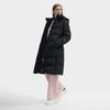 Fila Warme Lange Kapuzen-Daunenjacke Damen Oberbekleidung Schwarz F11W443905FBK