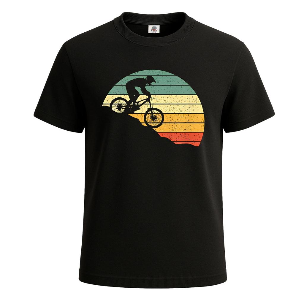 Downhill mtb mountain bike vintage mens tshirt gift party novelty top tee