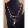 Heavy industry pendant, double-layered, extremely complex, damp aesthetic, cool, fringed necklace, retro ethnic style sweater chain.