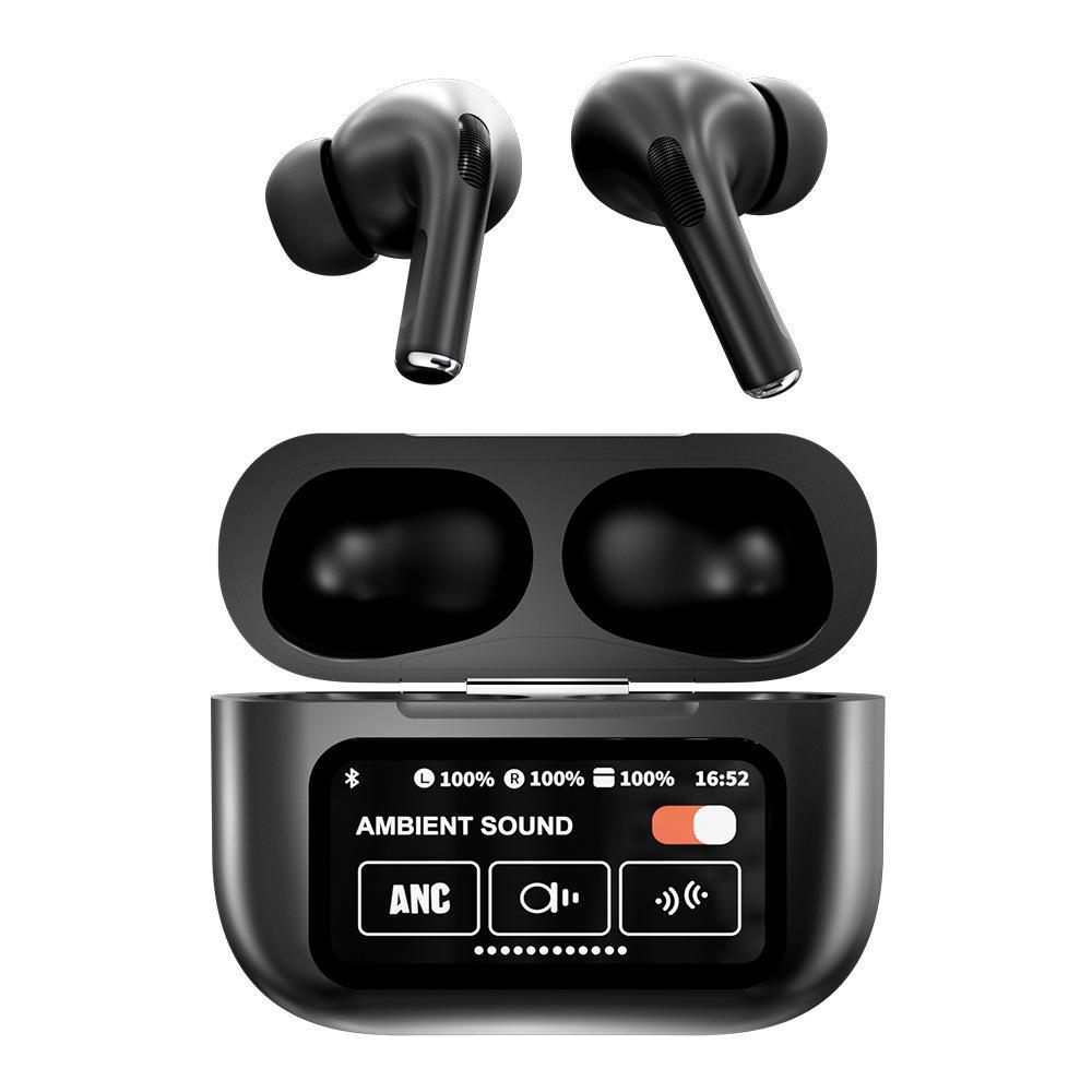 A9Pro Smart Bluetooth Headset with Touchscreen & Noise Reduction for Apple Devices