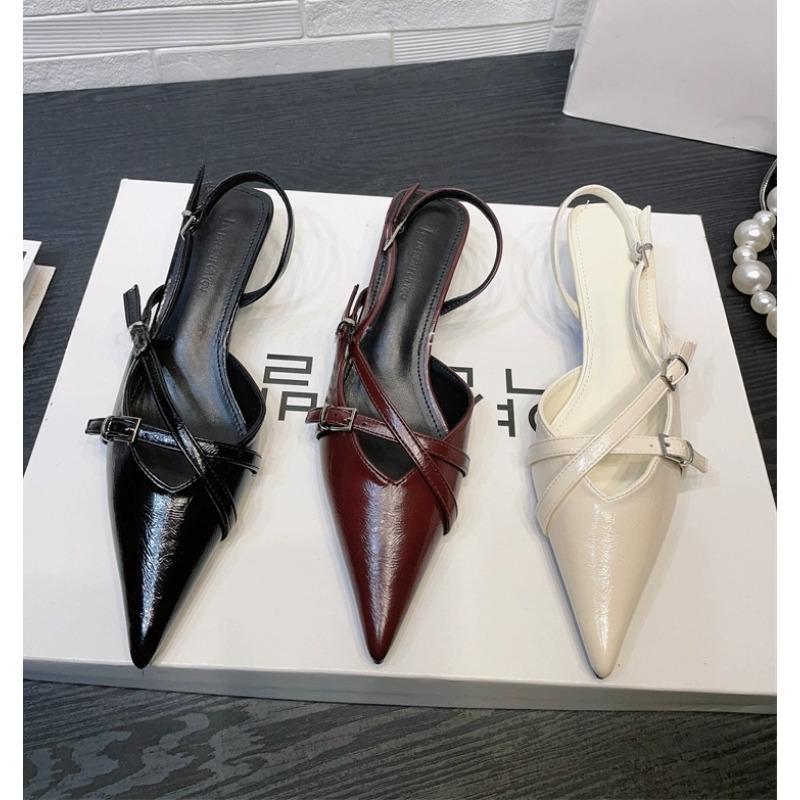 Elegant Party Dress Shoes for Women Sandals Women's Pointed Toe Heels Designer Stripper Shoe Talon Low Heels Pumps Zapatos