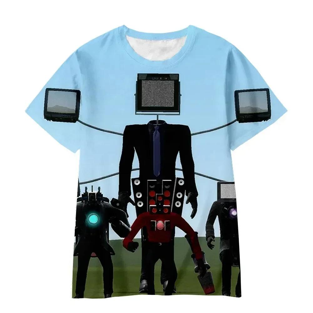 

Kids Cartoon Skibidi 3D Printed Tshirt Toilet Simulator T-shirt Summer Boy Girl Clothes Baby Tees Kids Shirt Boys Tops Children 100