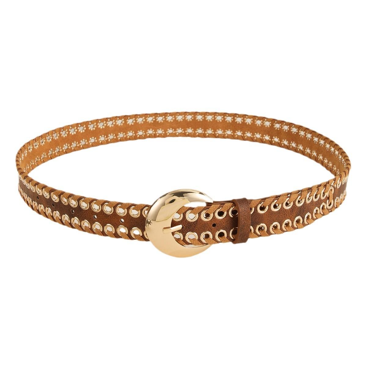 

Unisex Retro Punk Style PU Leather Belts with Metal Buckle Handmade Rope Design Street Fashion Belt for Jeans Trendy Accessories 112cm