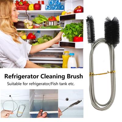 Rohrreinigungsbürste Lange Reinigungsbürste Kühlschrankreinigungswerkzeug Spüle Kühlschrank Küche Edelstahlreinigungsbürste