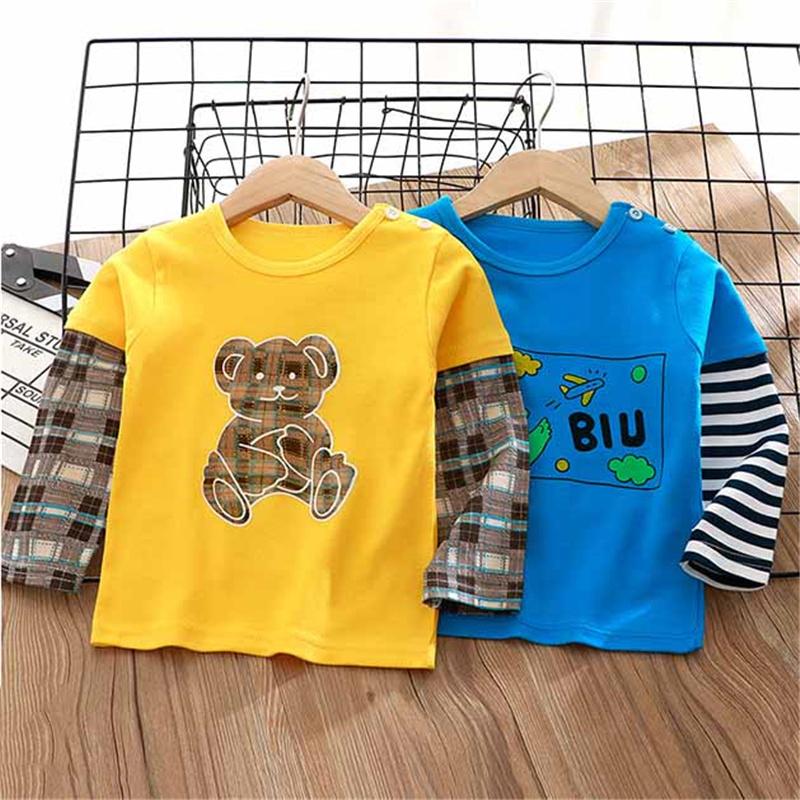 Baumwoll-Kinder Langarmshirt Jungen & Mädchen Oberteil für Frühling/Herbst Weiches Atmungsaktives T-Shirt Kleinkind- & Babykleidung (2-8 Jahre)