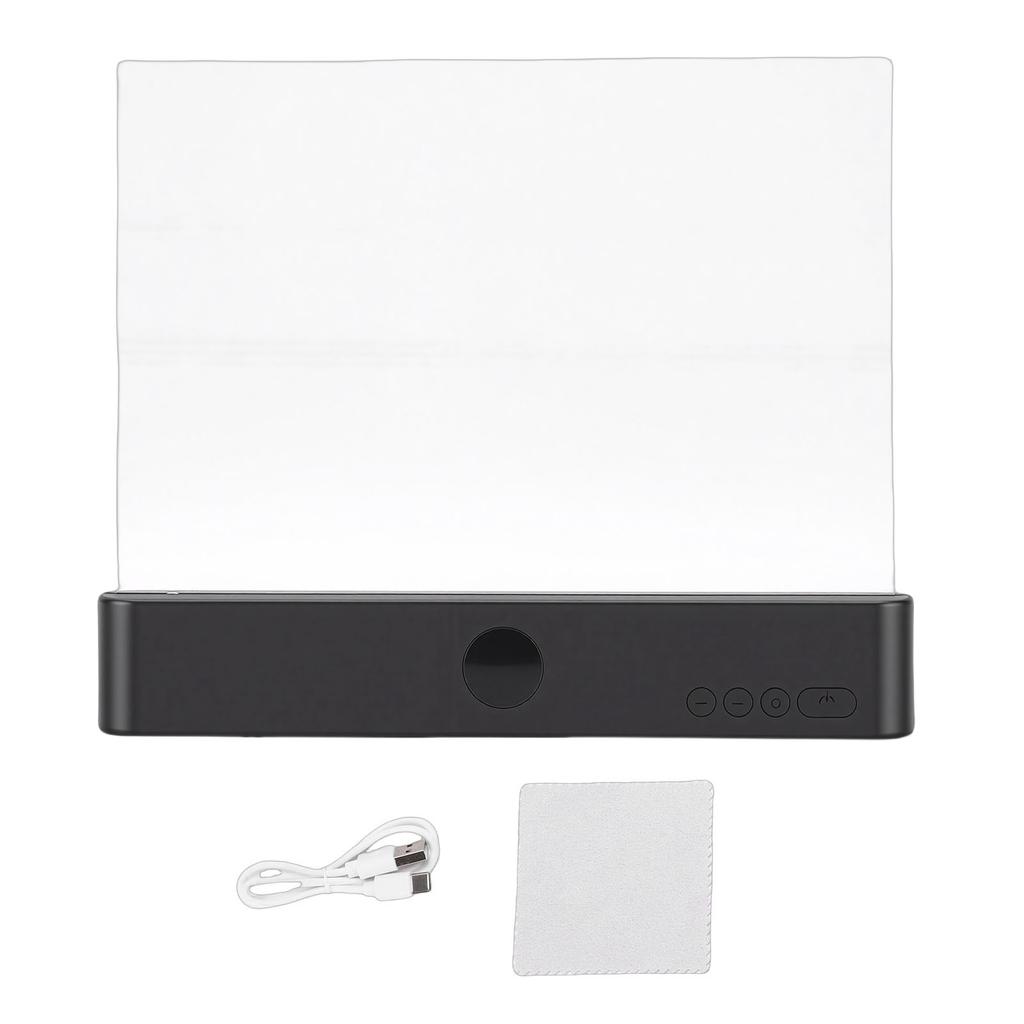 2 in 1 Flat Book Light LED Night Light USB Rechargeable Adjustable Brightness Reading Panel Plate Lamp for Dormitory