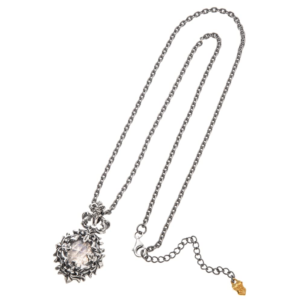 Artemis Classic Rose Cut Blue Moon Pendant (acp0361) - Men's Silver Accessory, 925 Sterling Silver with Moonstone