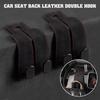 2 in 1 Quality Car Headrest Hook Premium Suede Rear Seat Hanging Dual Hook Large Load-Bearing Alloy/ABS Hook Hanger Universal